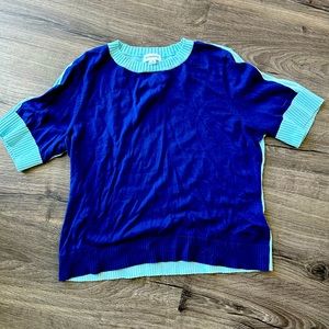 Summersalt color-block short sleeve sweater